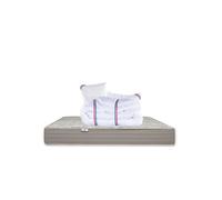 Matelas 140x190 cm,OrganicCotton,24 cm,ferme,face été/hiver + 2 oreillers + couette
