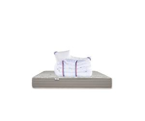 Matelas 140x190 cm,OrganicCotton,24 cm,ferme,face été/hiver + 2 oreillers + couette