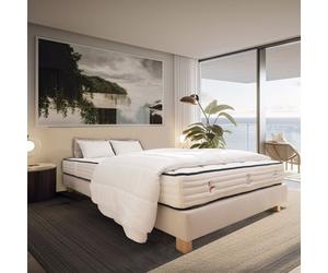 Matelas 140x190 cm, Patriote, 27cm, Ressorts Ensachés, mémoire de forme, indépendance du couchage, face été/hiver