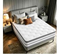 Matelas 140x190 cm Premium - Très Épais 30cm - Mousse et Ressorts - Confort Équilibré - Soutien Optimal - ultra-respirant