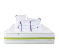 Matelas 140x190 cm,Rêverie,30 cm,mémoire de forme,ferme,face été/hiver + 2 oreillers + couette