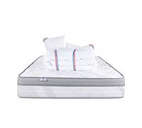 Matelas 140x190 cm, ViscoPlus, 26 cm, mémoire de forme, ferme, face été/hiver + 2 oreillers + couette