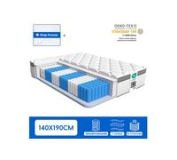 Matelas 140x190 - Epaisseur 25cm - Luxe Matelas de Lit d'Adulte et d'enfant - Matelas à Mémoire de Forme - 7 Zones de Confort Mousse Mémoire