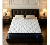 Matelas 140x190, Épaisseur 30 cm, Ressorts Ensachés Indépendants Latex Naturel Mousse Mémoire, Ultra Respirant, Bords Renforcés