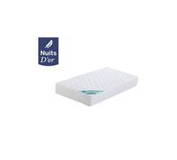 Matelas 140x190 Latex 80 Kg/m3 + Aertech HR 35 Kg/m3 - Accueil Moelleux - Soutien Très Ferme - 7 Zones de Confort - Hauteur 21 cm - 140 190