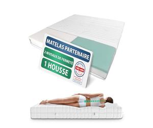 Matelas 140x190 pour 2 personnes - Double fermeté ferme & très ferme - Matelas à ressorts ensachés 140 x 190 - 1000 ressorts pour une adaptabilité optimale - Grand matelas pour couples