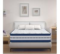 Matelas 140x200 cm - Ép 25 cm, 7 Zones - soutien parfait, Hybride - Ressorts Ensachés + Mousse mémoire de Forme, Très Durable