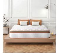 Matelas 140x200 cm Ép 26 cm Luxe Memoire de Forme en Mousse et Latex, 10 Zones Ergonomique, Hypoallergénique, Soutien Optimal
