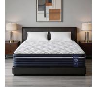 Matelas 140x200 cm Ep 28 cm fermeté moyenne Matelas hybride à mémoire de forme 7 zones de confort en Ressort-indépendant adaptative