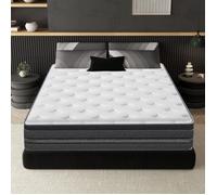 Matelas 140x200 cm - Épaisseur 23 cm - Mousse à mémoire de Forme + Blanc Latex - Confort Optimal et Soutien Dorsal