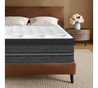 Matelas 140x200 cm - Épaisseur 32cm - Luxe Matelas de Lit d'Adulte - Matelas à Mémoire de Forme - 10 Zones de Confort - Mi-Ferme