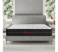 Matelas 140x200 cm INRE Très épais 25 cm, Mousse HR, Réversible, Hypoallergénique