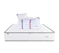Matelas 140x200 cm,Iris,20 cm,mémoire de forme,ferme,face été/hiver + 2 oreillers + couette