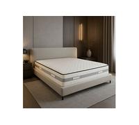 Matelas 140x200 cm Memoire de Forme 70 Kg/m3 + Alese - Hauteur 25,5 cm Tres Ferme - 7 Zones de Confort - Ame Poli Lattex Haute Resilience -