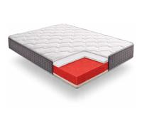 Matelas 140x200 cm mousse Ergo Équilibré, 19 cm, multizone soft, thermorégulateur, ventilation et indépendance top