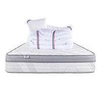 Matelas 140x200 cm, Relaxation, 26cm, Ressorts Ensachés, Mousse Haute Densité, ergonomique, Soutien ferme + 2 Oreillers + Couette G