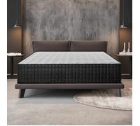 NATURALEX - Matelas Titanium 140x200-30 cm - Hybride - Noyau Mousse + Ressorts Ensachés Indépendants - Accueil Blue Latex - Soutien Mi-Ferme - Couchage Indépendant - Réversible - Fabriqué en Europe