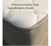 Matelas 140x200 H4 Hauteur 25cm avec Mousse Confort, Ressorts Ensachés 7 Zones Ergonomique Adulte Certifié OEKO-TEX