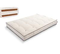 Matelas 140x200 naturel avec latex et 2x coco- Futon Comfort Relax Hard Kedro - Pascall Ecru