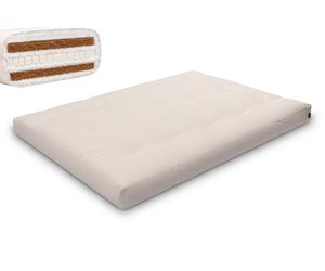 Matelas 140x200 naturel avec latex et 2x coco- Futon Comfort Relax Hard - Pascall Ecru