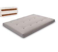 Matelas 140x200 naturel avec latex et 2x coco- Futon Comfort Relax Hard - Pascall Gris