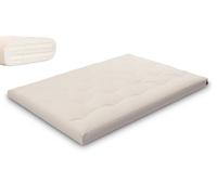 Matelas 140x200 naturel avec latex - Futon Slim Duo Latex - Pascall Ecru