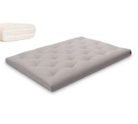 Matelas 140x200 naturel avec latex - Futon Slim Duo Latex - Pascall Gris