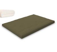 Matelas 140x200 naturel avec latex - Futon Slim Duo Latex - Pascall Kaki