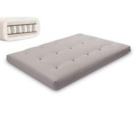Matelas 140x200 naturel - Futon Hybrid Pocket H4 - Pascall Gris