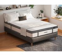 Matelas 160 x 200 cm hybride ressorts ensachés 7 zones et mémoire de forme ép.30cm - OLIANE de YSMÉE