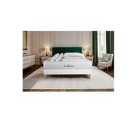 Pack matelas LANCASTER 160x200 + sommier blanc + Couette + 2 oreillers