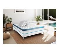 Pack PERFORM 160x200 Mousse a memoire de forme ProfiZone 5 zones Ultra epaisseur + Couette + 2 oreillers