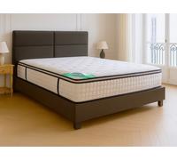 Matelas 160 x 200 cm ressorts ensachés 7 zones surmatelas intégré et coutil bambou ép.26cm - MIREZA de NATUREA
