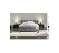 Matelas 160 x 200 cm Trente - Ressorts ensachés - Ep : 30 cm - sommier Gris avec 2 oreillers et couette