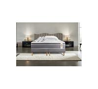 Matelas 160 x 200 cm Trente - Ressorts ensachés - Ep : 30 cm - sommier Gris avec 2 oreillers et couette