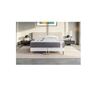 Matelas 160 x 200 cm Vingt-Six - Ressorts ensachés - Ep : 26 cm - sommier Blanc avec 2 oreillers et couette