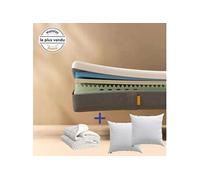 Matelas 160x200 cm accueil enveloppant soutien souple epaisseur 25 cm Non specifie zones housse de matelas oreiller(s)