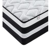 Matelas 160x200 cm Ep 26 cm fermeté moyenne Matelas hybride à mémoire de forme 7 zones de confort en Ressort-indépendant adaptative