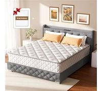 Matelas 160x200 cm - hauteur 22 cm 10 couches de confort matelas 2 places à ressorts ensachés h3 7 zones de soutien drap-housse en coton 100%
