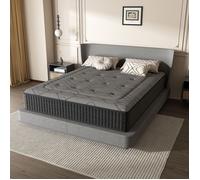 Matelas 160x200 cm,Hauteur 28 cm,DEWINNER Matelas Silencieux d'épaisseur Moyenne,Mousse à Mémoire de Forme Hybride,Ressorts