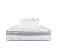 Matelas 160x200 cm,Relaxation,26cm,Ressorts Ensachés,Mousse Haute Densité,ergonomique,Soutien Equilibré + 2 Oreillers