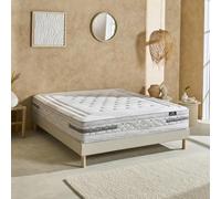 Matelas 160x200 cm - Ressorts ensachés + Mousse Haute densité Nuit de Coton | Accueil équilibré et Soutien Ferme | Aération optimale | Garantie 10 Ans