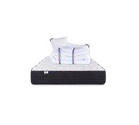 Matelas 160x200 cm, Sérénité, Ressorts Ensachés, Mousse Haute Densité, ergonomique, Soutien très ferme + 2 Oreillers + Couette