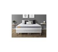 Matelas 160x200 + double sommier 80x200 Memo Zen Mousse à mémoire de forme 5 zones de confort MAXI épaisseur