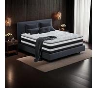 Matelas 160x200 Matelas de luxe 7 zones Matelas à ressorts Matelas grand confort avec couche de mousse - H3 Mi-ferme 26 cm de hauteur Sommeil et soutien confortables : Le matelas en mousse à mémoire d