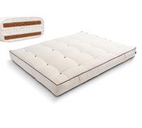 Matelas 160x200 naturel avec latex et 2x coco- Futon Comfort Relax Hard Kedro - Pascall Ecru