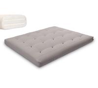 Matelas 160x200 naturel avec latex - Futon Medium Duo Latex - Pascall Gris