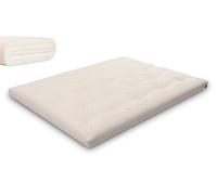 Matelas 160x200 naturel avec latex - Futon Slim Duo Latex - Pascall Ecru