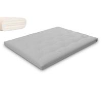 Matelas 160x200 naturel avec latex - Futon Slim Duo Latex - Pascall Gris Clair