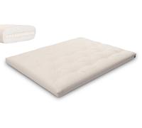 Matelas 160x200 naturel avec latex - Futon Slim Latex - Pascall Ecru